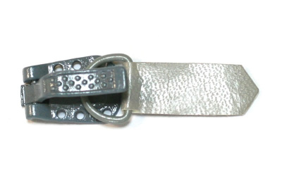  Крючок шубный кожзам "МН" S-578 серый (упаковка 200 штук)  ТриКатушки