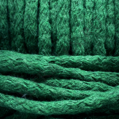  Шнур хлопчатобумажный круглый 5 мм(уп.100 м.) цв. №2121 Темно-Зеленый  ТриКатушки