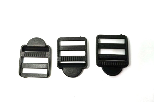  Пряжка трёхщелевая А-25 мм (ПП черная) (уп.10/100/1000 шт)   ТриКатушки