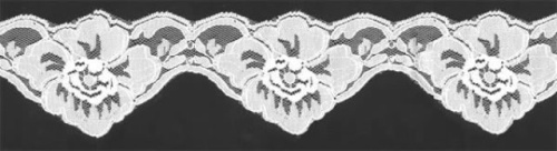  7010 белый кружево-капрон 60мм (намотка 27,4 метров)  ТриКатушки