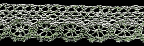  0007F лён кружево вязанное 28мм (намотка 20 ярдов = 18,3 метров)  ТриКатушки