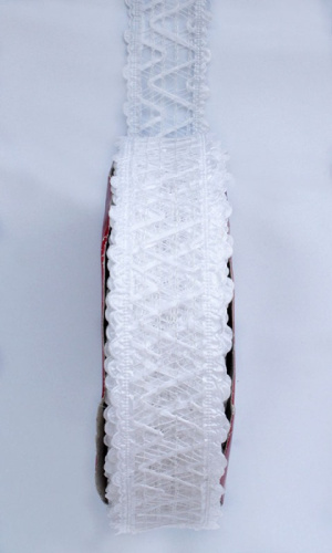  Лента для упаковки "№2" 35мм (упаковка 18 метров) белая  ТриКатушки