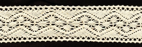  0011F бежевый кружево вязанное 40мм (намотка 20 ярдов = 18,3 метров)  ТриКатушки