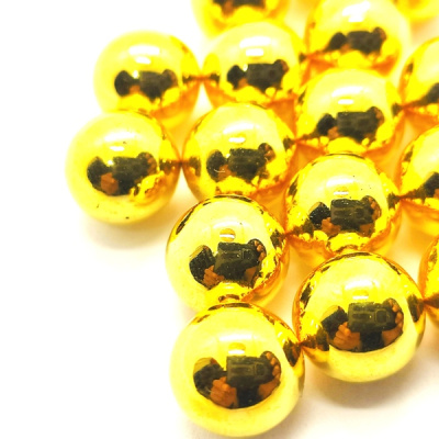  Жемчужина (Бусинка) 10 мм( уп.100шт) с Шипом цв. Золото "Proknopka"  ТриКатушки