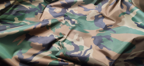  Оксфорд 210D PU1000 КАМУФЛЯЖ (КМФ) ш.150+-2 см. S4 Зелёный нато  ТриКатушки