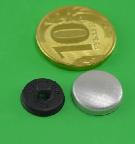  Пуговицы для обтяжки №22 черные(уп.500шт)  ТриКатушки