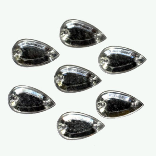  0012 07*12мм прозрачный Стразы пришивные "Капля" (упаковка 2000 штук)  ТриКатушки