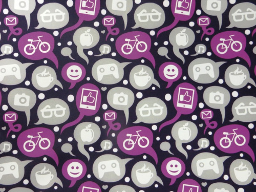  Мембрана Teflon Breathable арт.YSD-RZX-001 цв.Clouds т. фиолетовый 19-3520  ТриКатушки