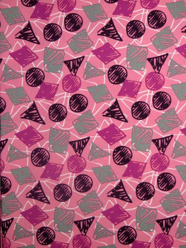  Ткань курточная детская  Дьюспо 240T WR PU цв.Squares розовый 135  ТриКатушки