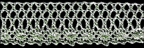  0111/1F лён кружево вязанное 15мм (намотка 20 ярдов = 18,3 метров)  ТриКатушки