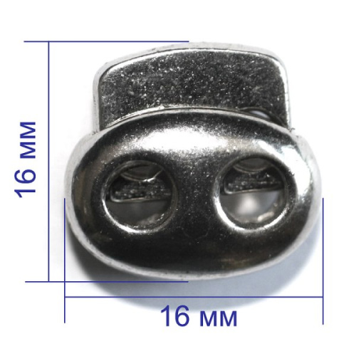  5060 никель Фиксатор металл 16х16мм (упаковка 400 штук)  ТриКатушки