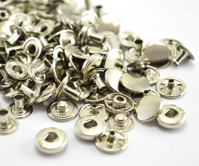  Кнопка НЕРЖ. Альфа №54 12,5мм цв. Никель (уп. 20 шт) ProKnopka  ТриКатушки