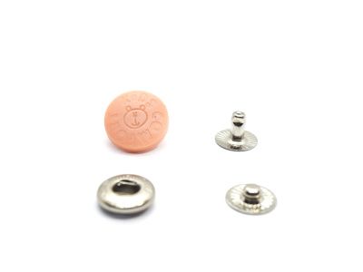  Кнопка с пластиковой крышкой KIDS COMFORT 15 мм №54 (уп. 20 шт) цв. Персик ProKnopka  ТриКатушки