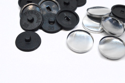  Заготовка для обтяжки пуговиц №36 (23мм) пластик цв. черный (уп 500шт)  ТриКатушки