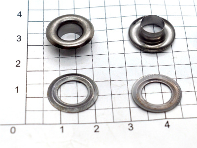  Люверсы №5 8мм сталь черный никель (уп 100 шт) "Proknopka"  ТриКатушки