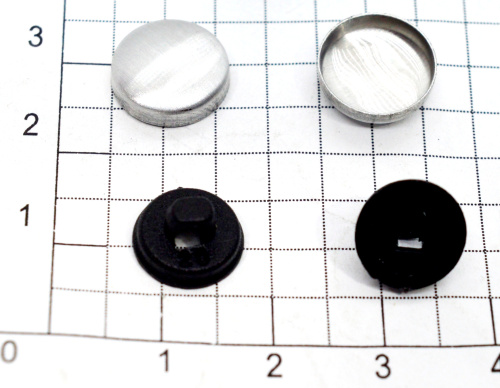  Заготовки для обтяжки пуговиц №32-20,5 мм Черный (уп.20шт) "Proknopka"  ТриКатушки