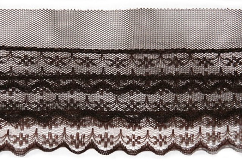  406 коричневый РЮШИ ширина 77мм (намотка 50 ярдов = 46 метров)  ТриКатушки