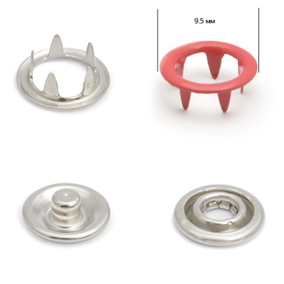  Кнопка рубашечная (кольцо) 9,5 мм - эмаль 147/1440 шт., цв. алый NS  ТриКатушки