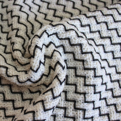  Ткань Костюмная 1103 под CHANEL зигзаг (шерсть) цв. 000  ТриКатушки