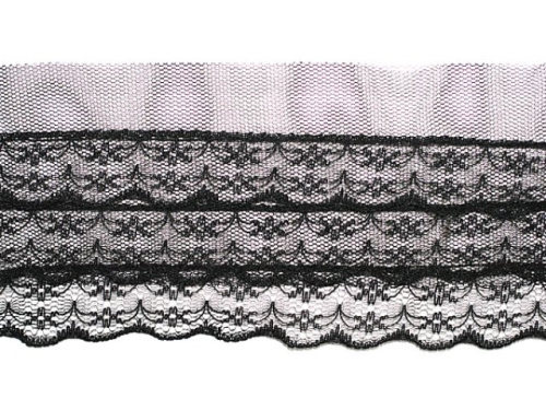  406 черный РЮШИ ширина 77мм (намотка 25 ярдов = 23 метров)  ТриКатушки