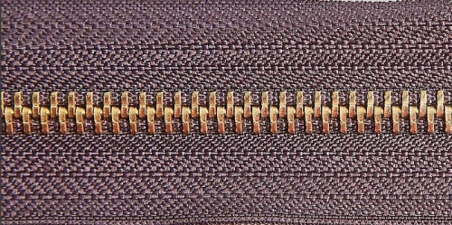  Молния Металл Т5 джинс 18 см №304 коричневый, (уп.100)  ТриКатушки