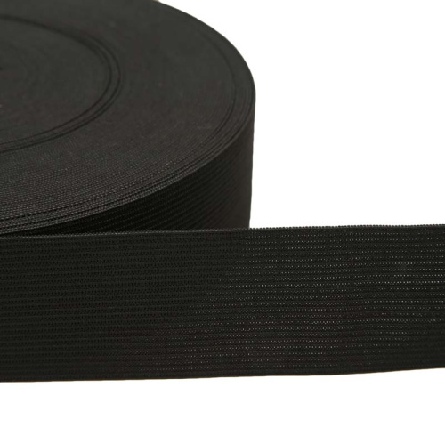  Резинка вязанная 40мм цв чёрный (уп 40м)  ТриКатушки