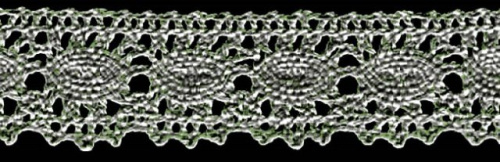  0066F лён кружево вязанное 30мм (намотка 20 ярдов = 18,3 метров)  ТриКатушки