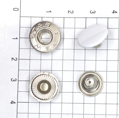  Кнопка Альфа 15мм сталь цв. 101/белый (уп 720 шт) Tals(Турция)  ТриКатушки