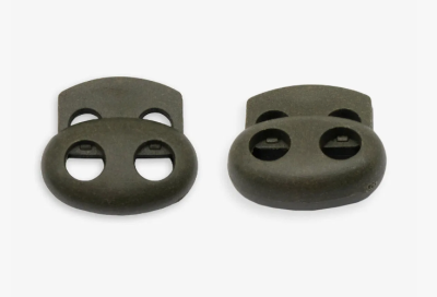 Фиксатор для шнура 2 отверстия Овал 103-М (27002-СМ) цв.Хаки тем.078