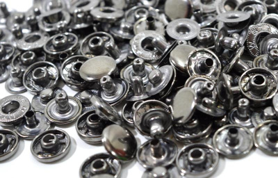  Кнопка НЕРЖ. Альфа №54 12,5мм цв. ЧЕРНЫЙ никель (уп. 20 шт) ProKnopka  ТриКатушки