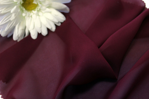  Ткань Шифон 2009 ш. 150 см.,цвет №102 бордо  ТриКатушки
