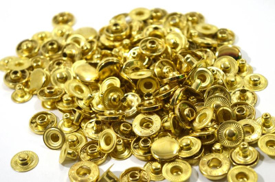  Кнопка 15мм Альфа нерж. цв. Золото (уп 720шт) STRONG  ТриКатушки