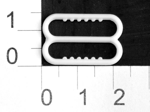  Пряжка регулятор для бюстгальтера Пластик 2008S белый ш.20мм (уп.50 шт.) "Proknopka"  ТриКатушки