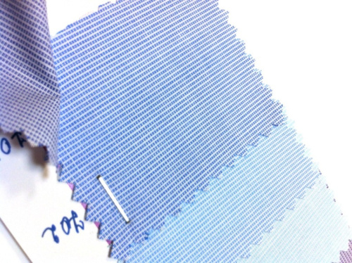  Ткань Сорочечная "клетка" мини 2072 (64 Пэ, 36 Вис; 190гр/мп, ш. 1.5м) цв. 702 голубой  ТриКатушки