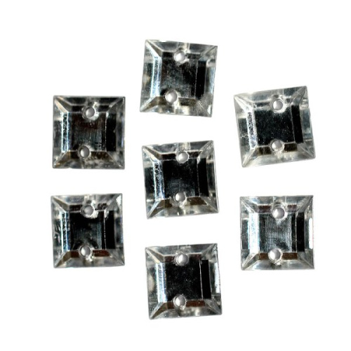  0036А 08*08мм прозрачный Стразы пришивные "Квадрат" (упаковка 2000 штук)  ТриКатушки
