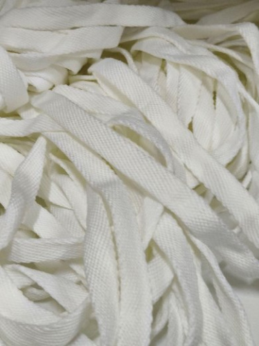  Шнур плоский полиэфирный 15мм (уп.100 м) цв. белый  ТриКатушки