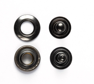  Кнопка Клямерная NewStar 13 мм (Латунь) цв. Черный  Никель (уп. 720 шт)  ТриКатушки