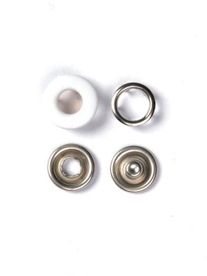  Кнопка рубашечная (БУБЛИК) нерж 10,5мм эмаль цв. белый уп. 1440шт.NewStar  ТриКатушки