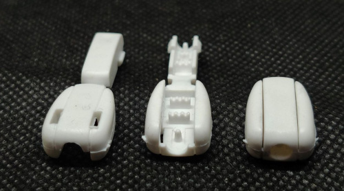  Концевик для шнура (Крокодильчик) 27101Н цв. Белый(уп.50/500 шт)  ТриКатушки