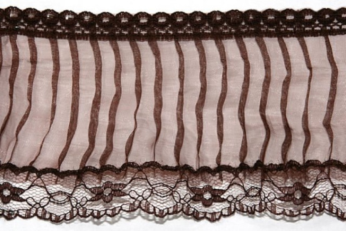  310 коричневый РЮШИ ширина 80мм (намотка 50 ярдов = 46 метров)  ТриКатушки