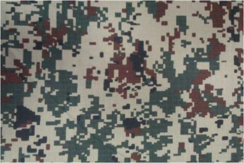  Ткань Т/С РИП-СТОП 240г/м2 КМФ ш.150+-2 см. 65ПЭ/35ХЛ ВО D12 Бежево-зелёная цифра  ТриКатушки