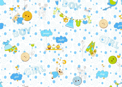  Ткань Taffeta Print 190T PU1000 мм ,кролики  ТриКатушки