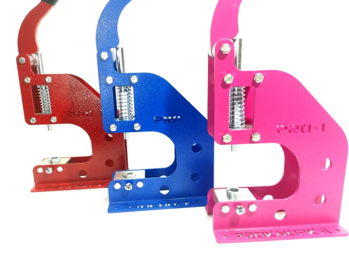  Пресс PRO-1 для установки фурнитуры универсальный цв.ТЕМНО-РОЗОВЫЙ "PROKNOPKA"  ТриКатушки