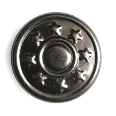  015-М черный никель, хольнитены джинсовые 9,5х9,5мм (упак. 100шт.) "Proknopka"  ТриКатушки