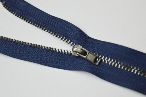  Молния Металл Т4 джинс 18 см №330 чер окс, (уп.100)  ТриКатушки