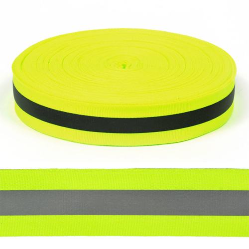  Стропа светоотражающая 25 мм цвет неон-лимон № 229 (уп 50 м. )  ТриКатушки