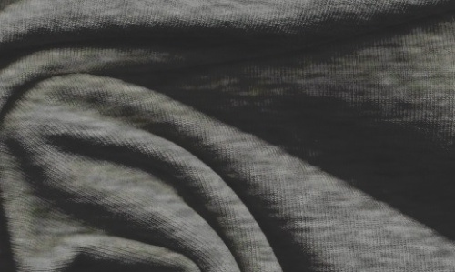  Ткань Футер 3-х нитка г/к с начесом (меланж) 320гр.кв.м, 67% Хб+33% ПЭ, пенье, цв. Антрацит меланж (  ТриКатушки