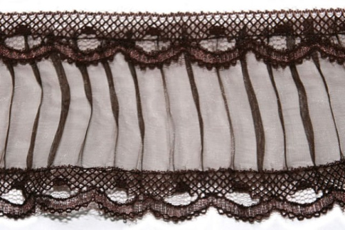  622 коричневый РЮШИ ширина 70мм (намотка 50 ярдов = 46 метров)  ТриКатушки