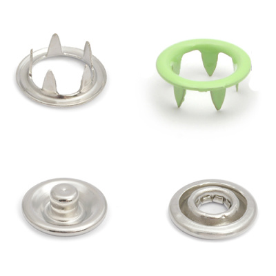  Кнопка Трикотажная (кольцо) 7,8 мм нержавейка, цв. 247 цв.светло-зеленый (уп.1440 шт).  ТриКатушки