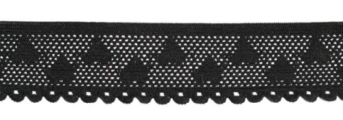  5378 черный резинка бельевая 25мм (намотка 144 ярда = 131,7 метра)  ТриКатушки